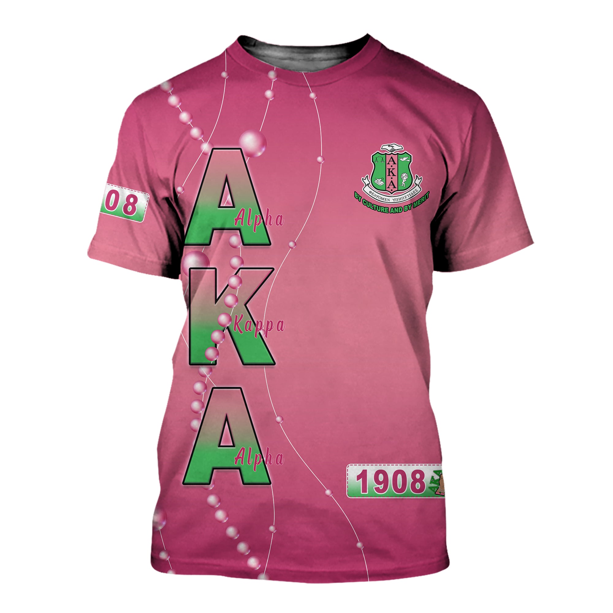 Alpha Kappa Alpha T Shirt Pretty Girls With Pearl Lt13