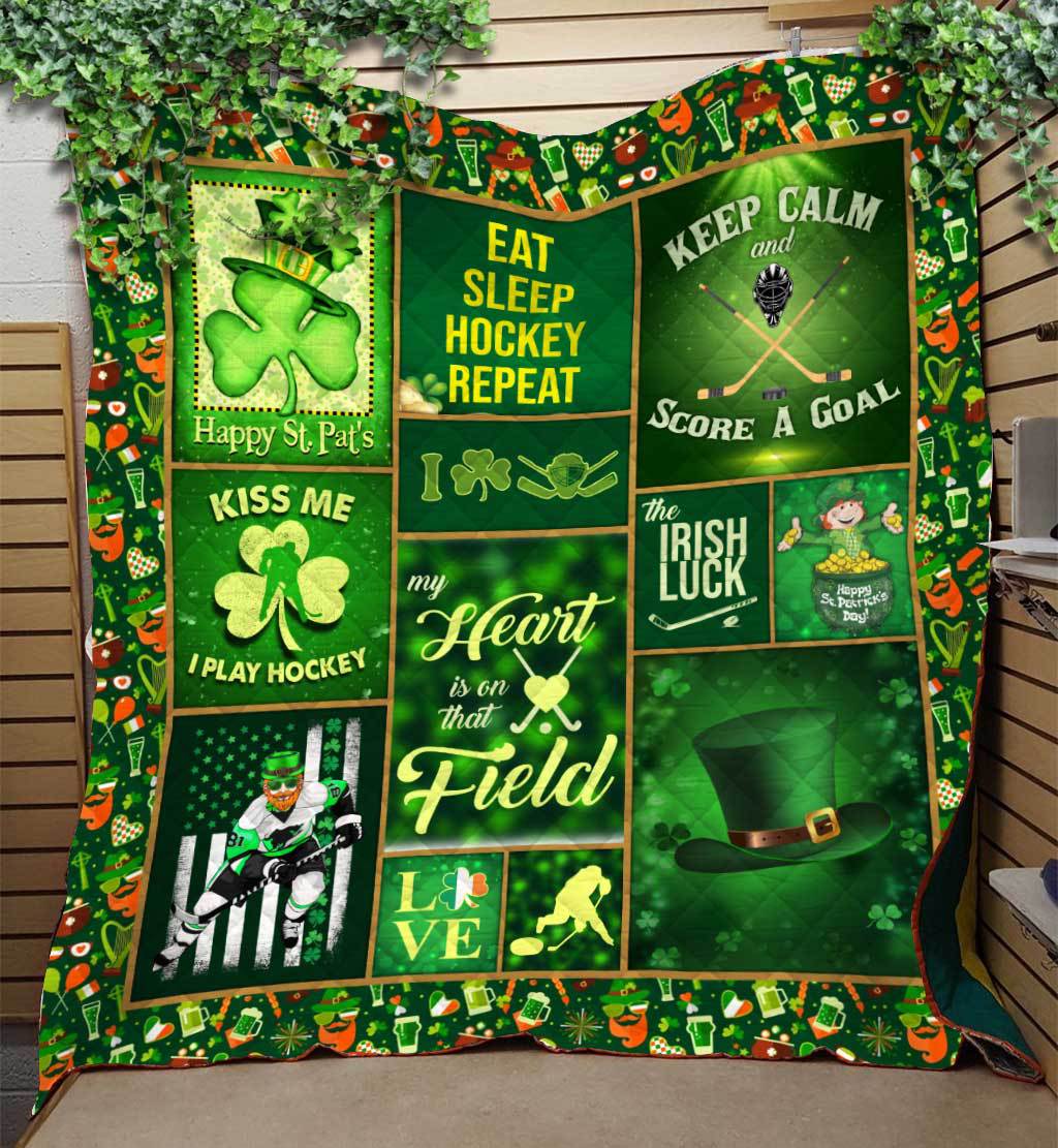 The Irish Luck My Heart Is On That Field Fleece Blanket – Quilt Blanket Gift For Patrick’s Day For Family Friend Gift Home Decor Bedding Couch Sofa Soft and Comfy Cozy