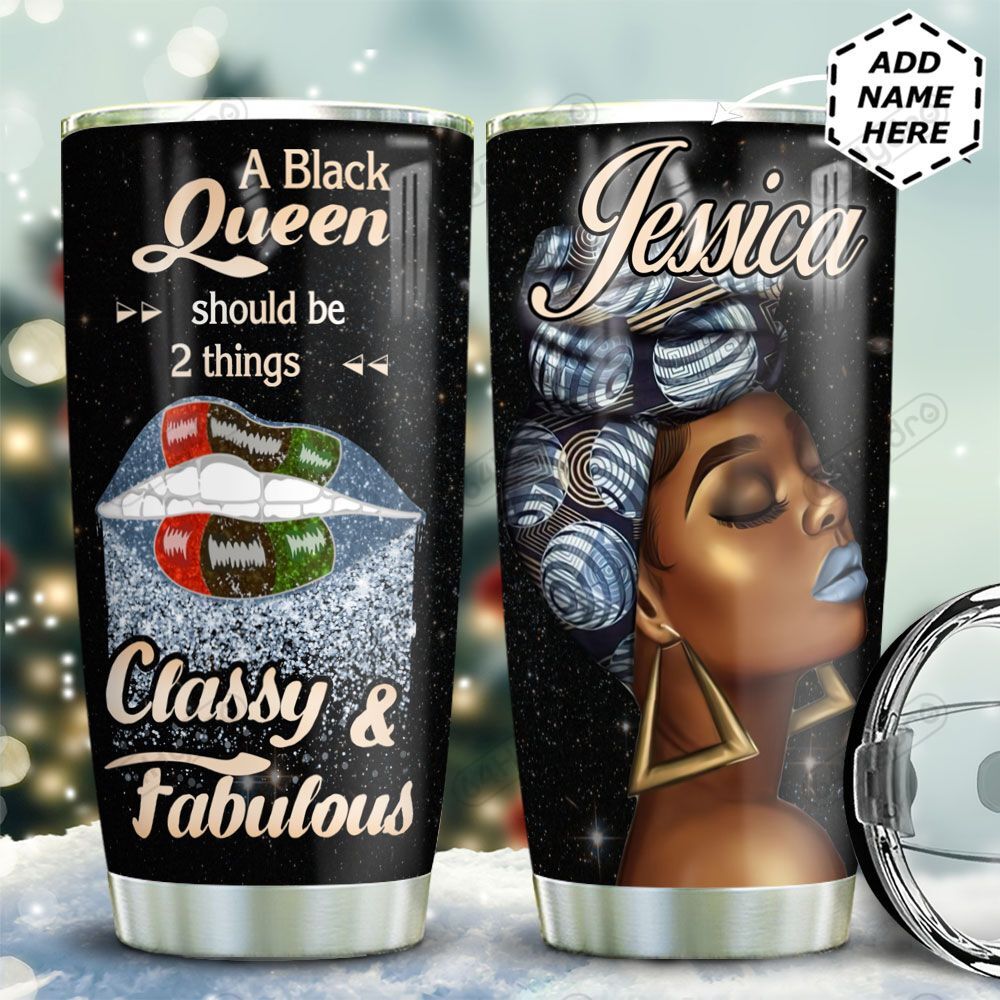 Black Queen Lips Personalized TAS1311004 Stainless Steel Tumbler