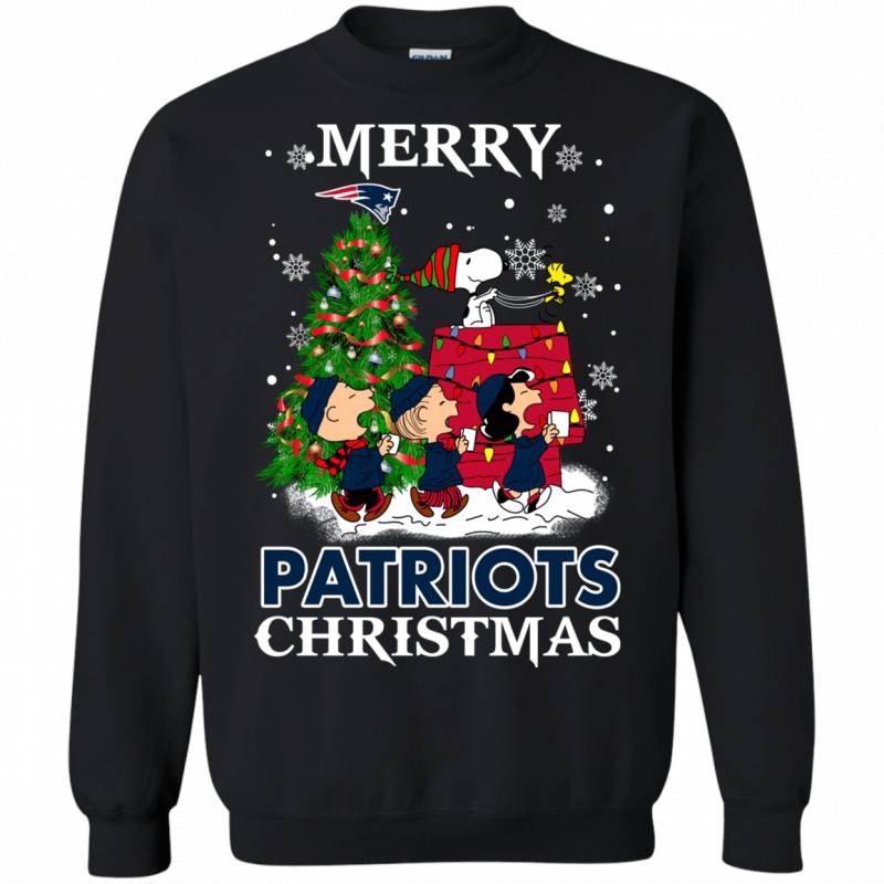 Merry New England Patriots Christmas Snoopy Ugly Sweater Style Shirts