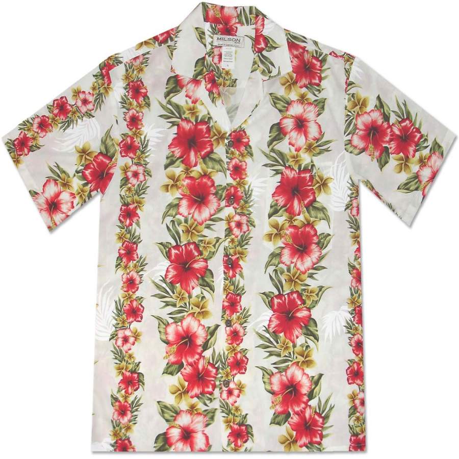 Aloha Mood White Hawaiian Shirt