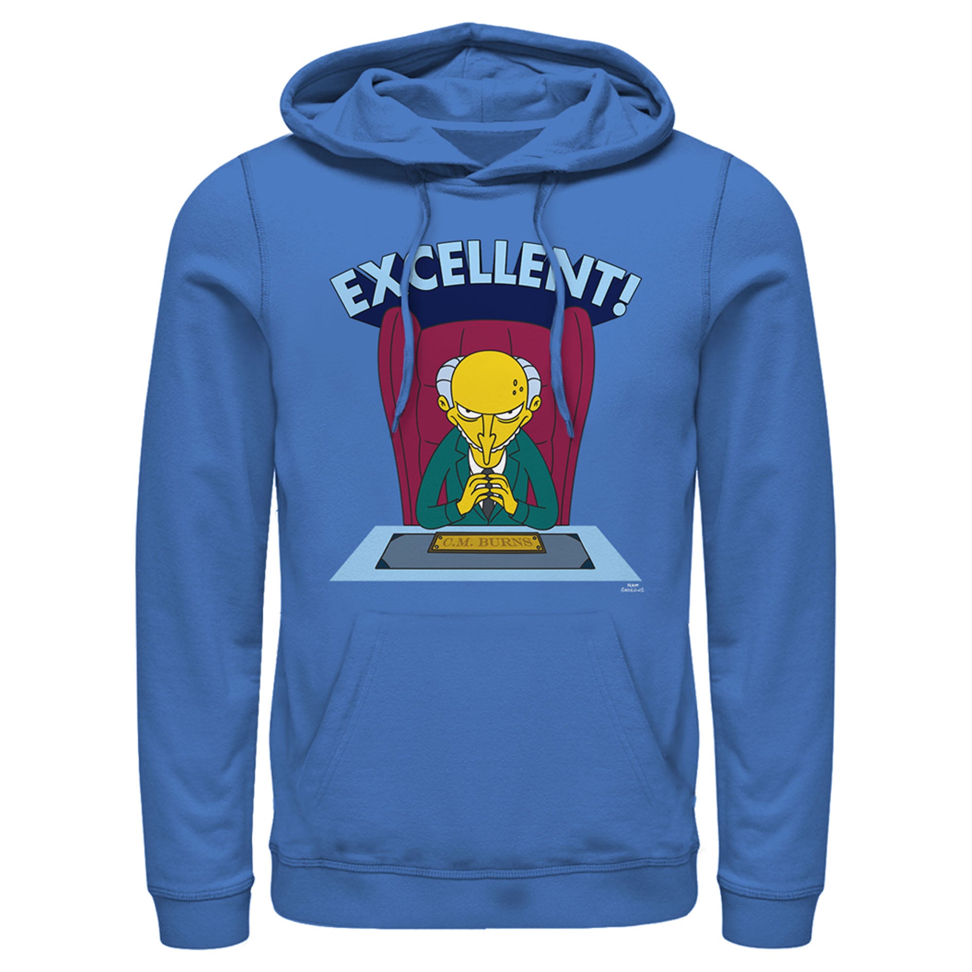 The Simpsons Men’S Excellent Burns  Pull Over Hoodie