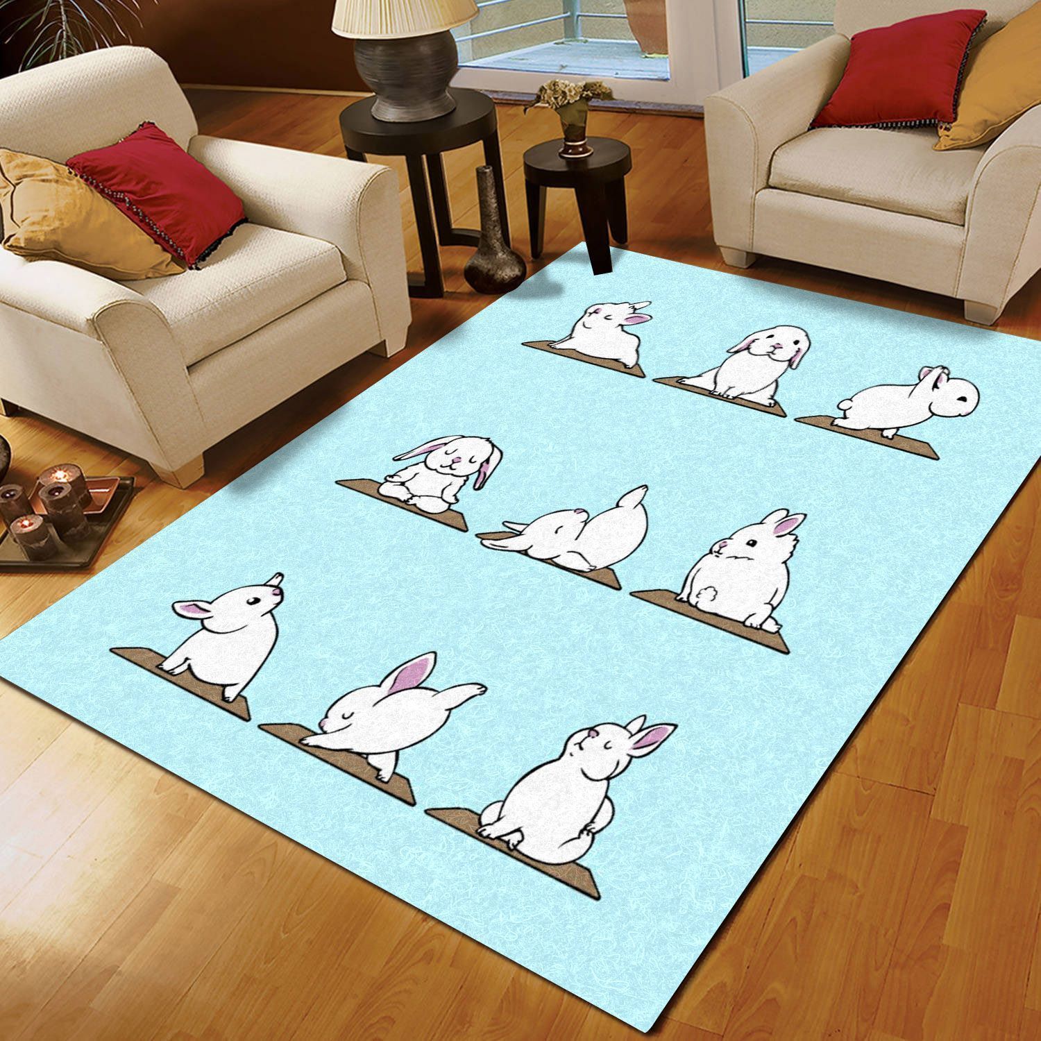 Rabbit Yoga Rug