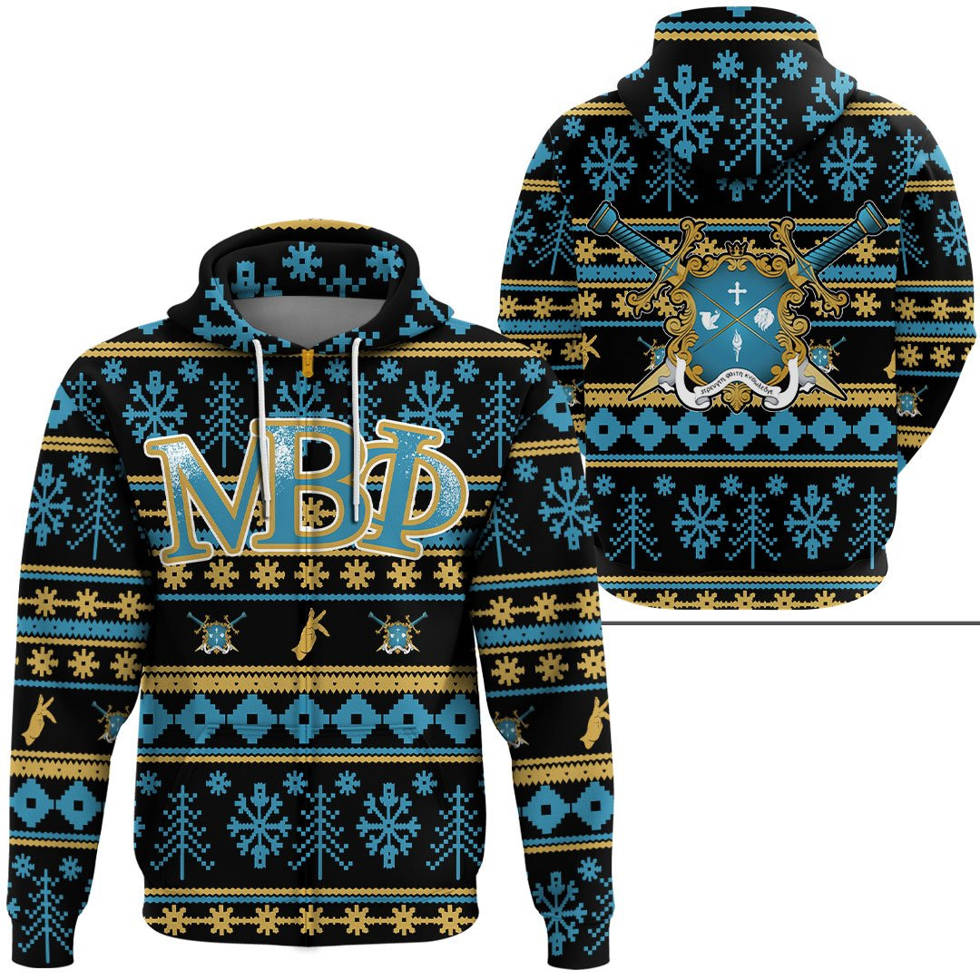 Forbescloth Hoodie – Mu Beta Phi Letter Christmas Zip Hoodie A31