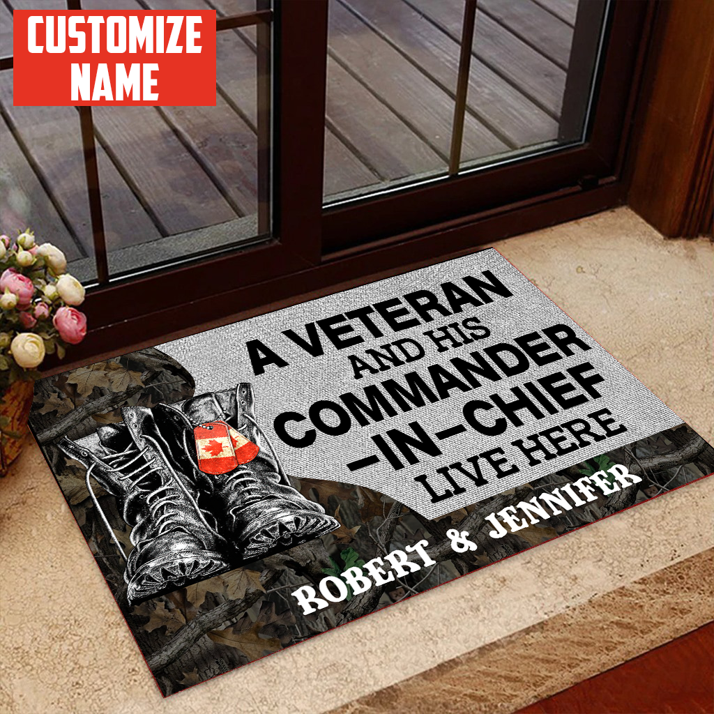 Canadian Veteran 3D All Over Printed Doormat