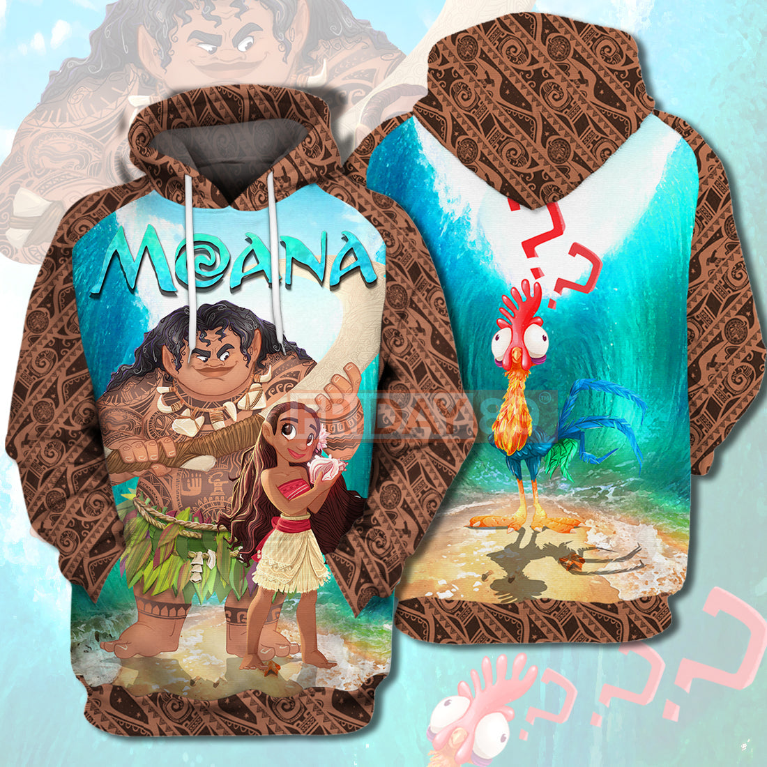 Unifinz Dn T-Shirt Princess Moana & Maui T-Shirt Awesome Dn Moana Hoodie Sweater 2022