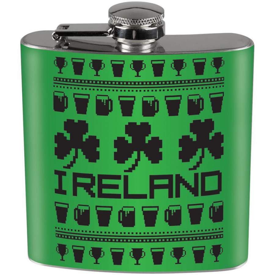 St. Patty’s Ugly Sweater Full Wrap Steel Flask