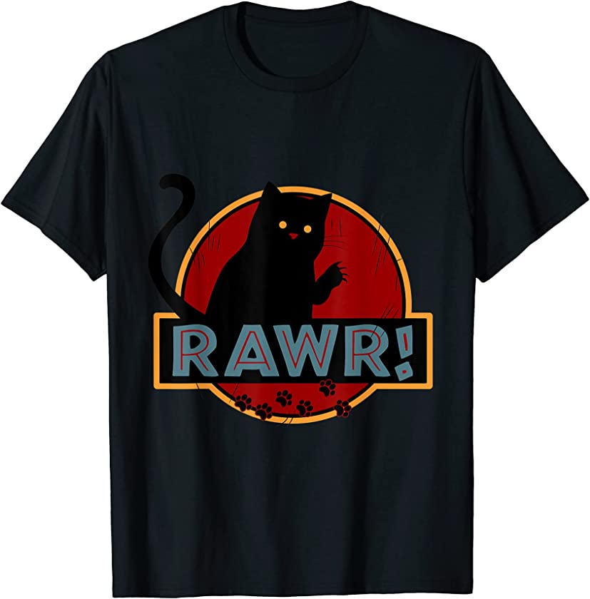 Rawr cat funny dinosaur t-rex lover cat kitten T-Shirt