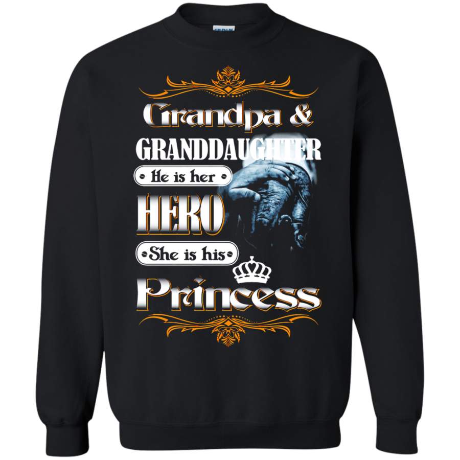 AGR Grandpa And Granddaughter He Is Her Hero Sweatshirt