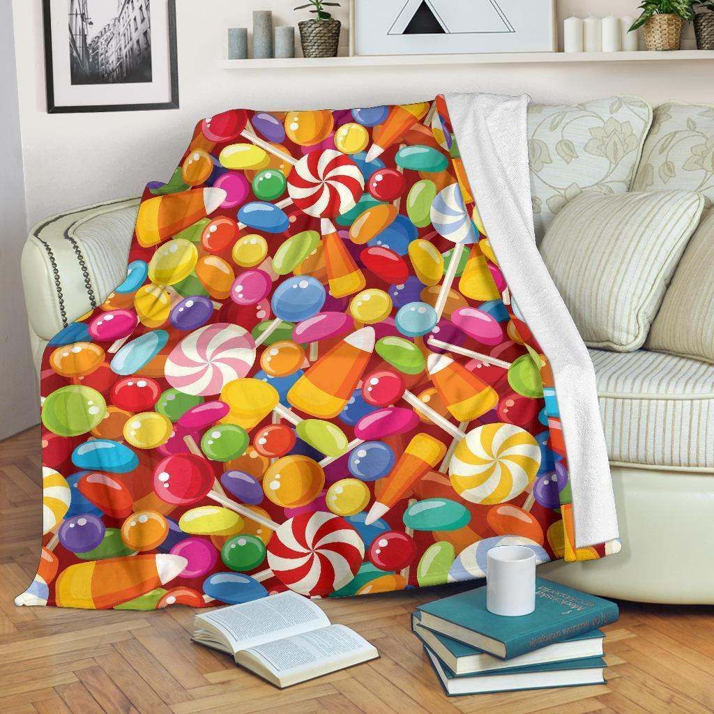 Candy Pattern Sherpa Fleece Blanket RRDE