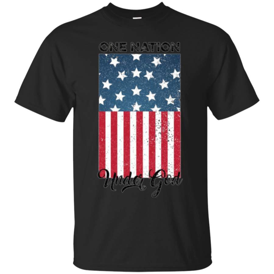 AGR One Nation Under God 4TH Of July Tshirt Flag