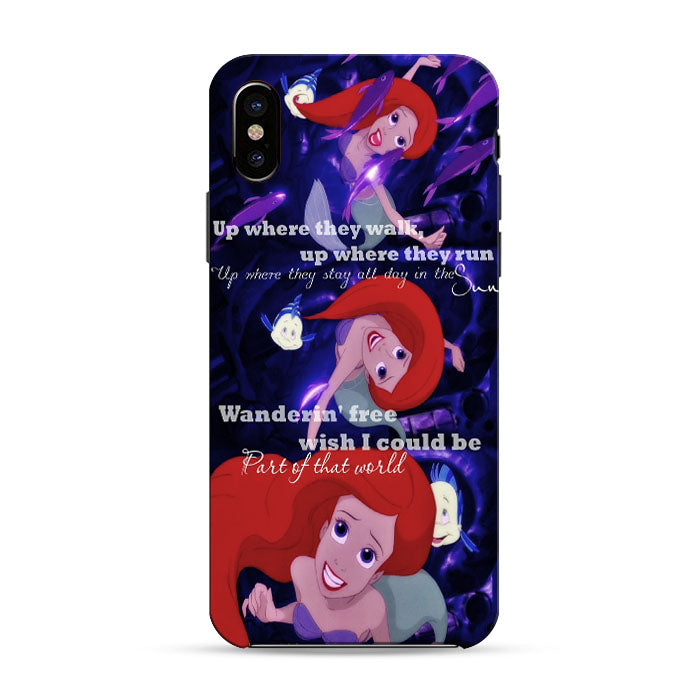 Ariel Quotes iPhone X 3D Case