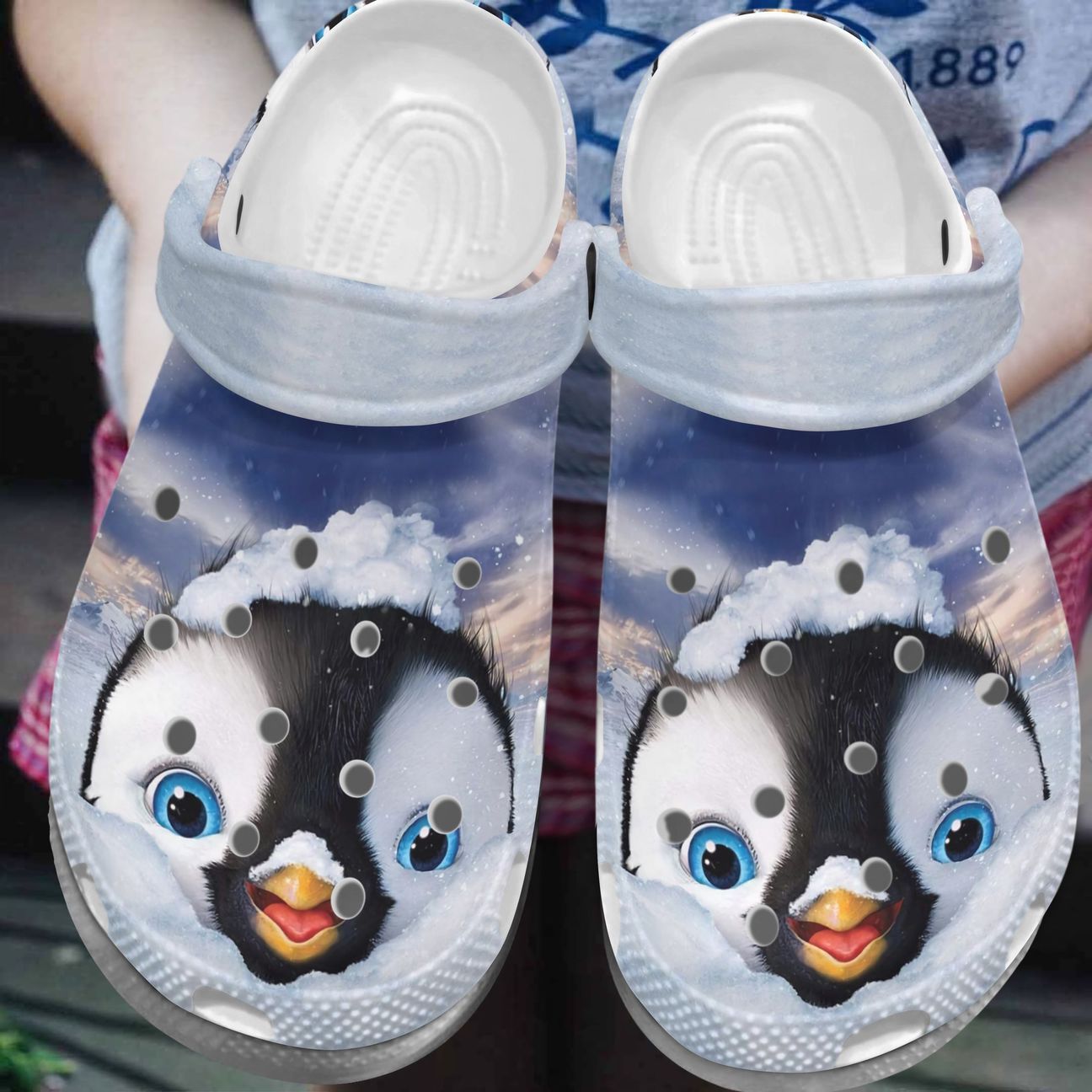 Penguin Personalize Clog, Custom Name, Text, Fashion Style For Women, Men, Kid, Print 3D I Love Penguin