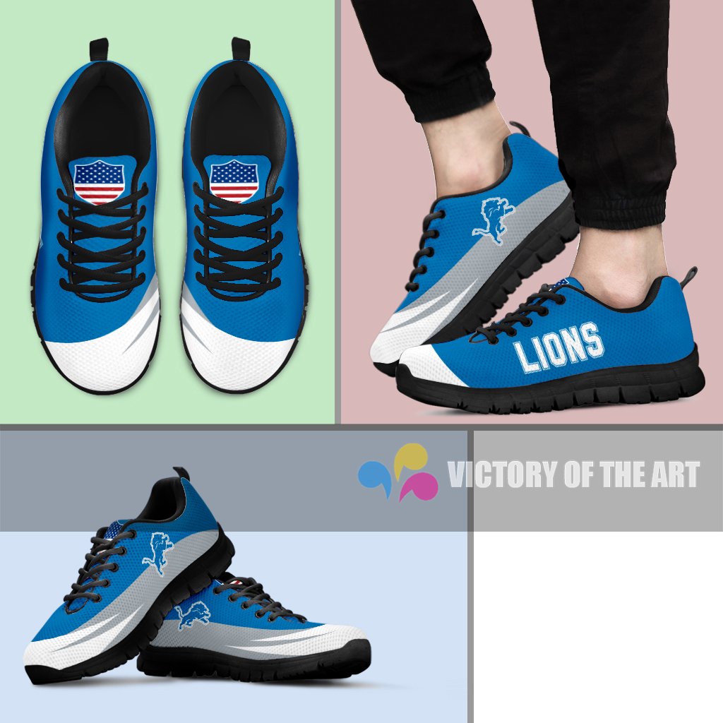 Special Gift Logo Detroit Lions Sneakers