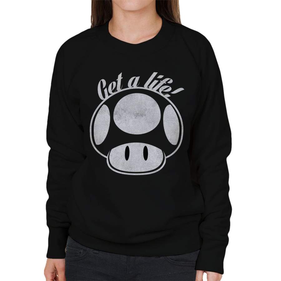 Super Mario Get A Life Women’s Sweatshirt