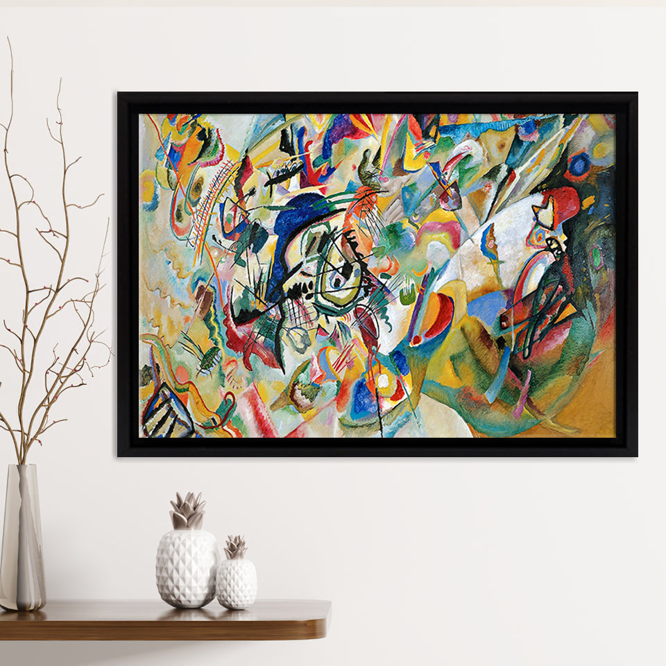 Composition 7 Framed Canvas Print – Canvas Painting, Canvas Art, Wall Art, Wall Decor