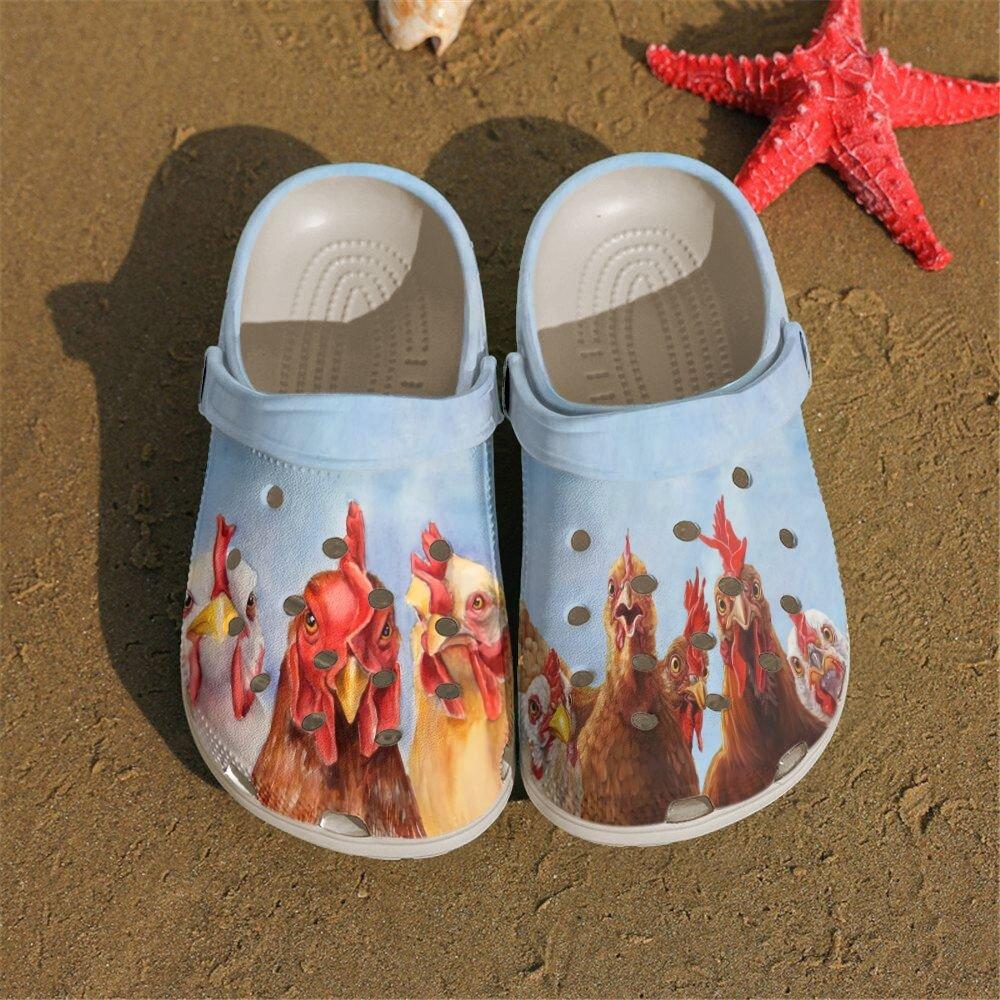 Chicken Personalized Clog, Custom Name, Text, Color, Number Fashion Style For Women, Men, Kid, Print 3D Looking Chickens