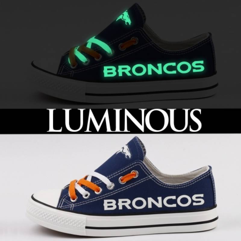 Denver Broncos Canvas Shoes, Broncos Sneakers, Tennis Shoes