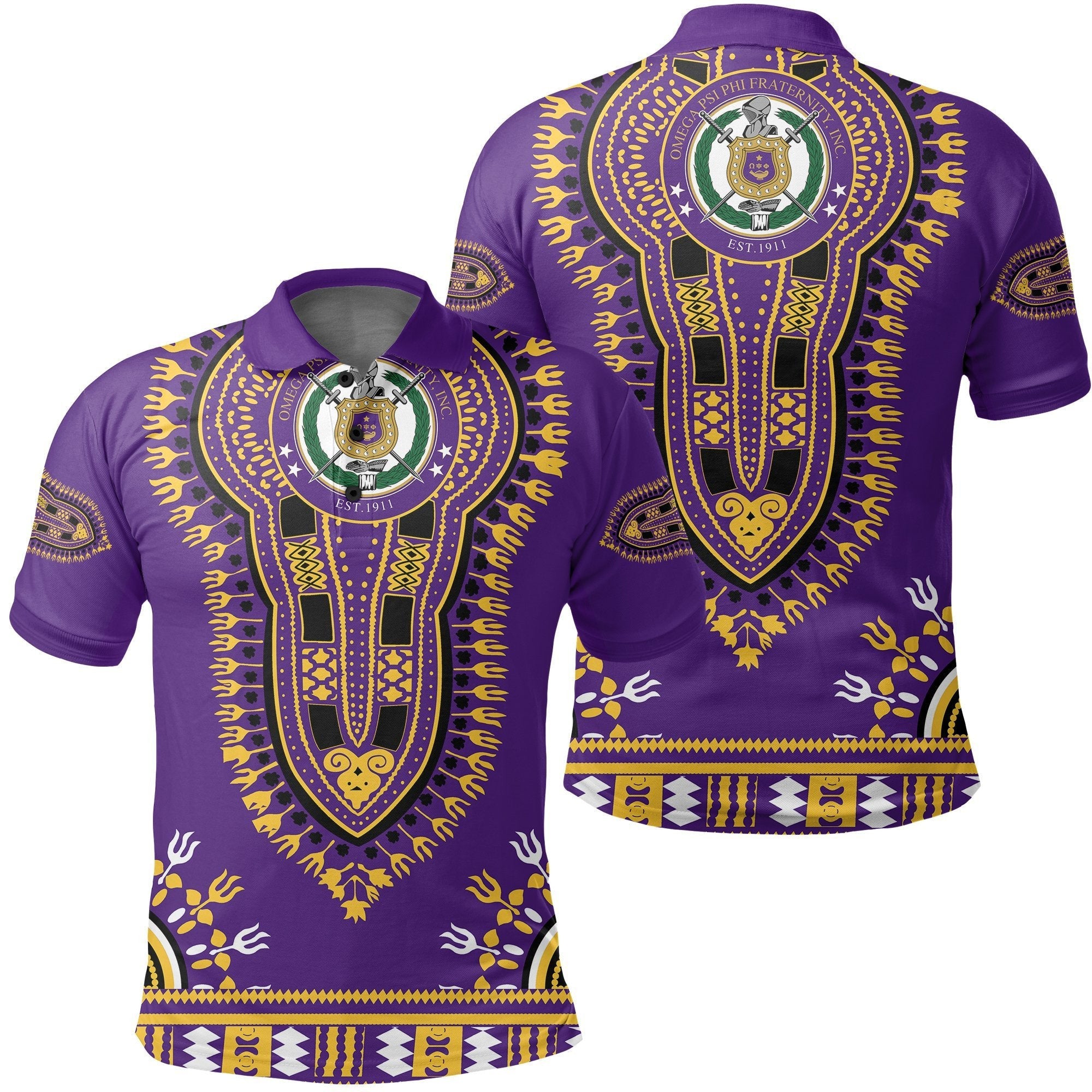 Fraternity Polo – Omega Psi Phi Dashiki Polo Shirt