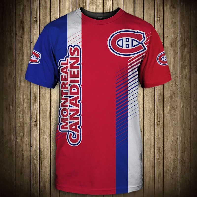 Montreal Canadiens T-Shirt 3D Cool Design Short Sleeve