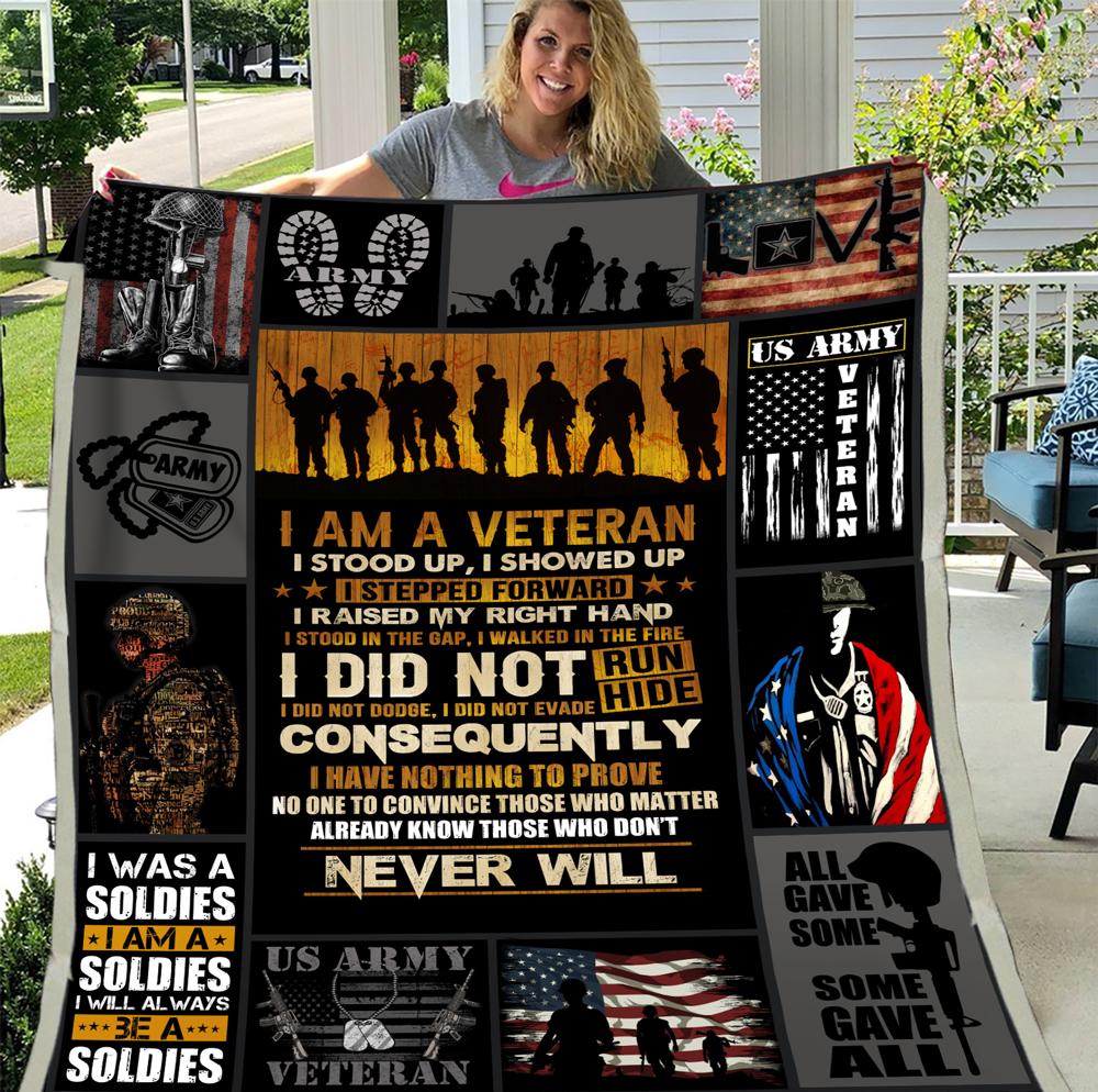 Veteran Gift, Gift For Veterans, Veteran Day Gift, I Am A Veteran Fleece Blanket