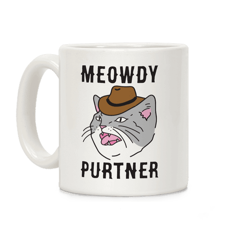 Meowdy Purtner Cowboy Cat Coffee Mug