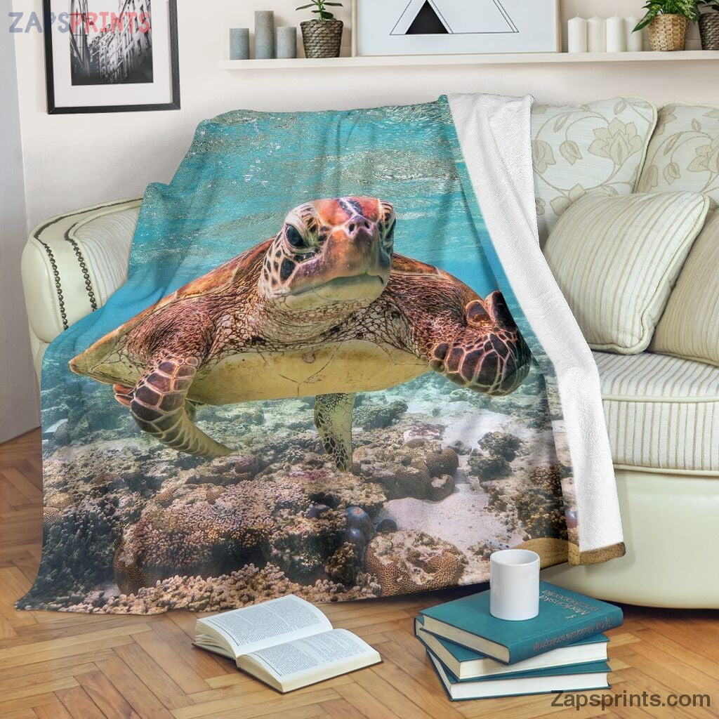 Turtle Sea Animal Blanket Lqt Premium Blanket – Fleece Blanket