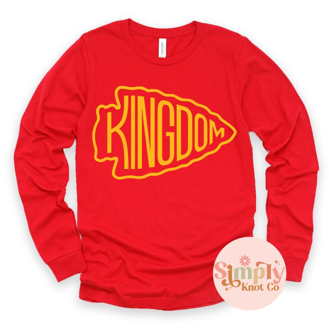 Youth Kansas City Kingdom Shirt, Youth long sleeve crewneck, Kansas City Football Shirt for Kids, Kids KC Kingdom Crewneck, Kansas City Gift