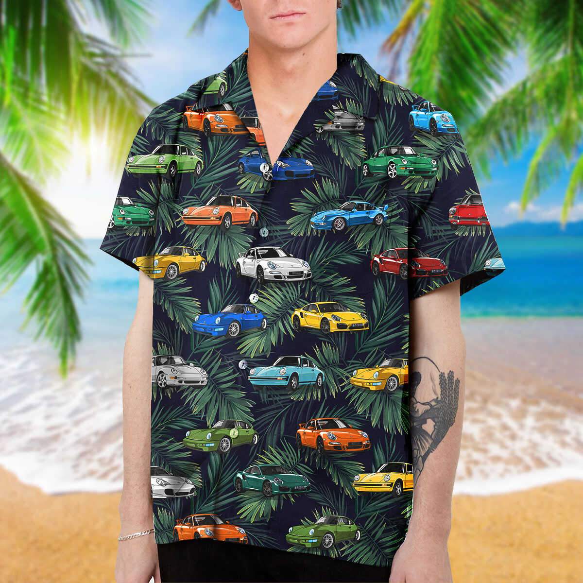 911 Collection Art Hawaii Shirt And Beach Short Ha43317