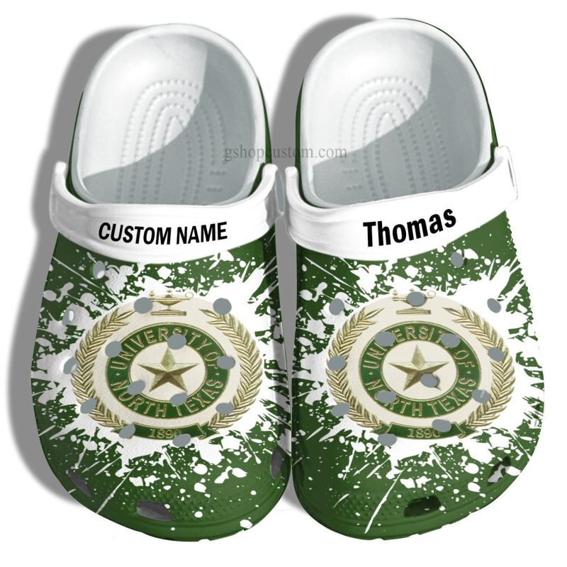 University Of North Texas Graduation Gifts Croc Shoes Customize- Admission Gift Shoes