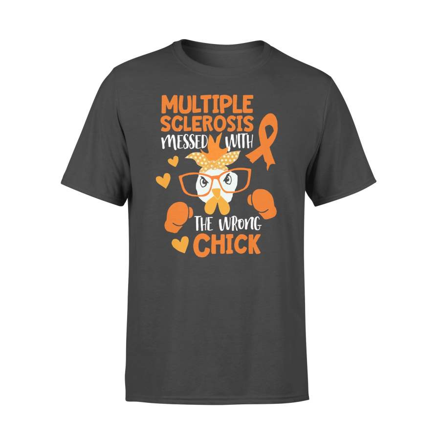 Ms Awareness Wrong Chick Fighter Support Multiple Sclerosis T-shirt