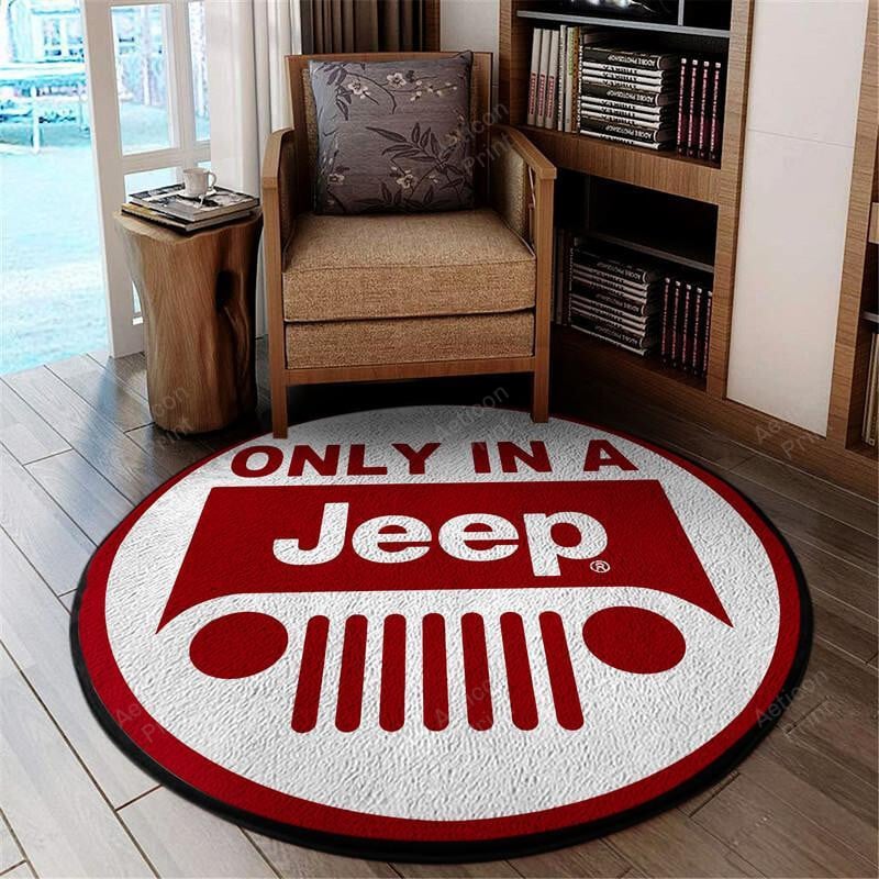 Only In A Jeep Living Room Round Mat Circle Rug