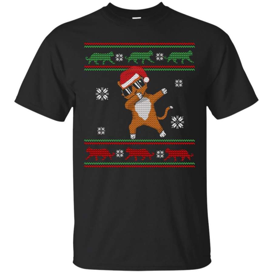 Christmas Dabbing Cat Ugly Sweater T Shirt Christmas Cat Tee