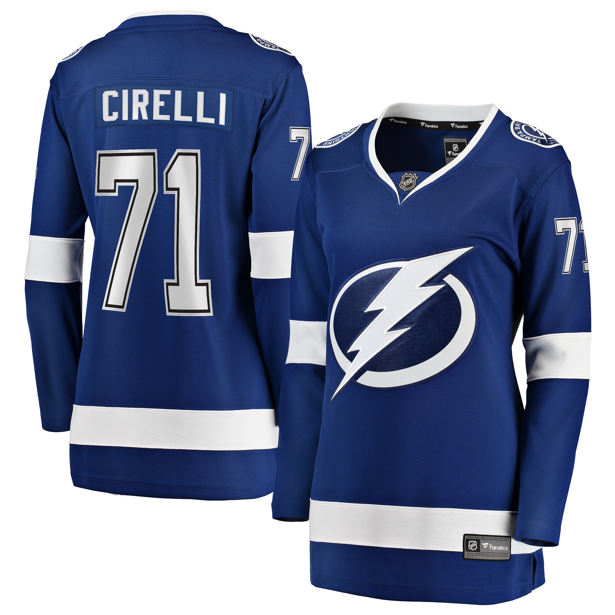 Anthony Cirelli Tampa Bay Lightning Branded Women's Home Breakaway Player Jersey – Blue