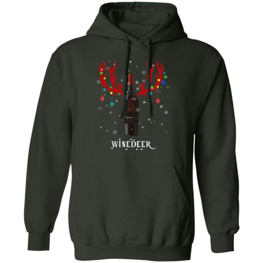 Winedeer Reindeer Apothic Wine Hoodie Christmas Wine Hoodie Cool Xmas Gift HA11