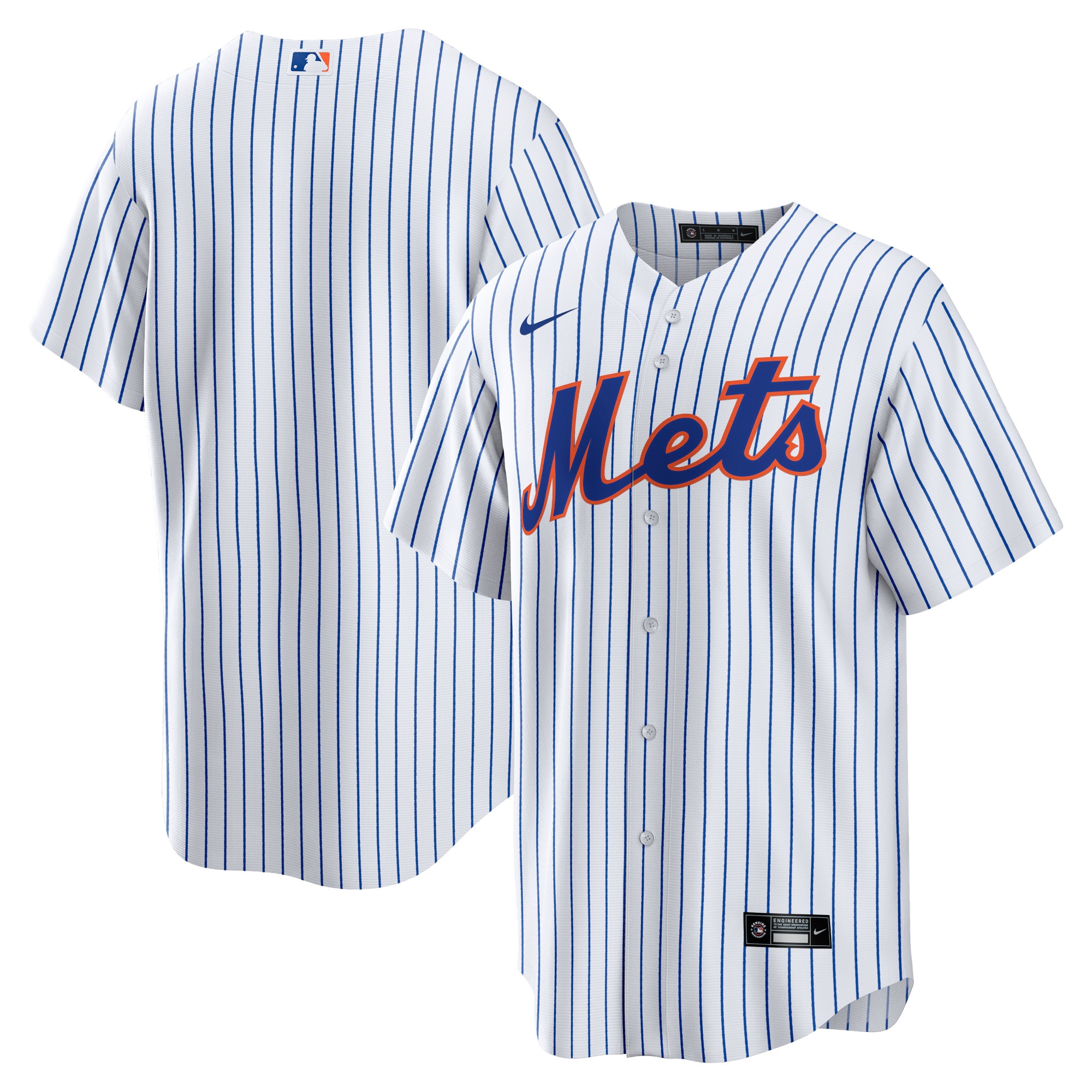 New York Mets Home Blank Replica Jersey – White