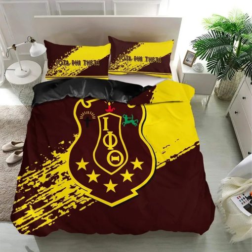 Black Greek – Iota Phi Theta Crest Symbol 3D Bedding Set