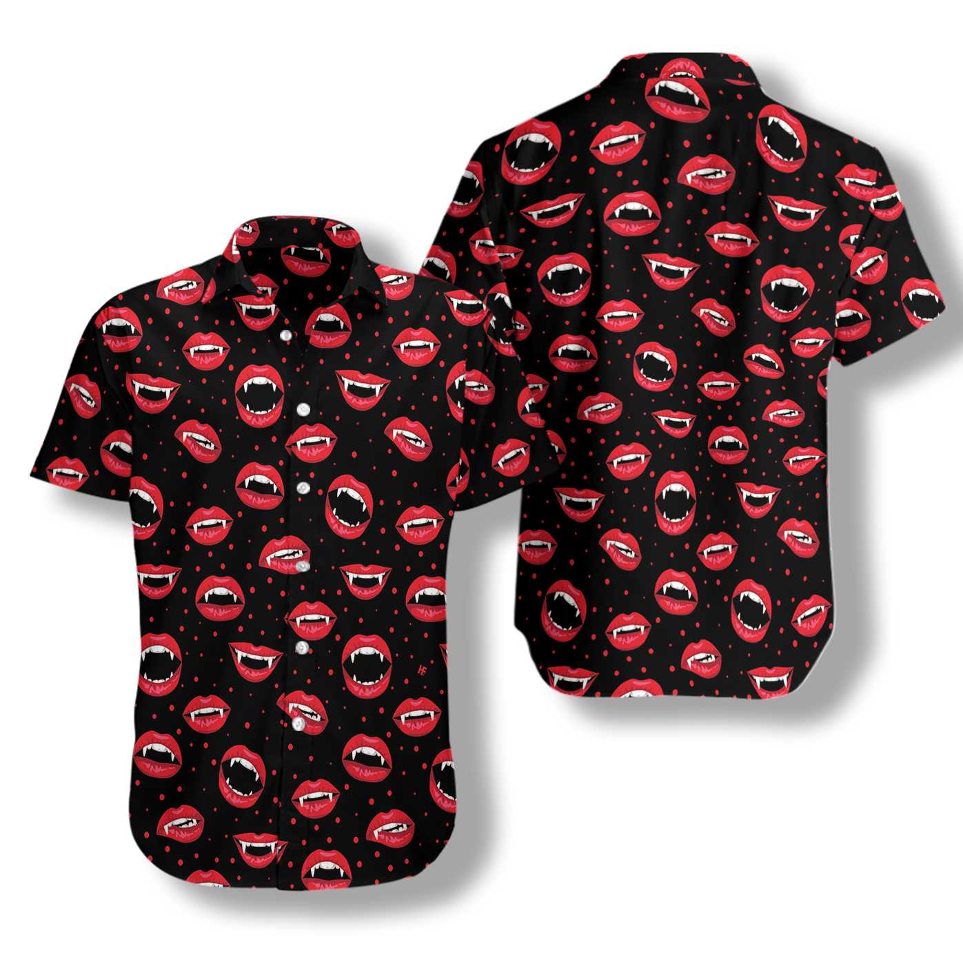 Red Vampire Lips Hawaii Shirt Ha91098