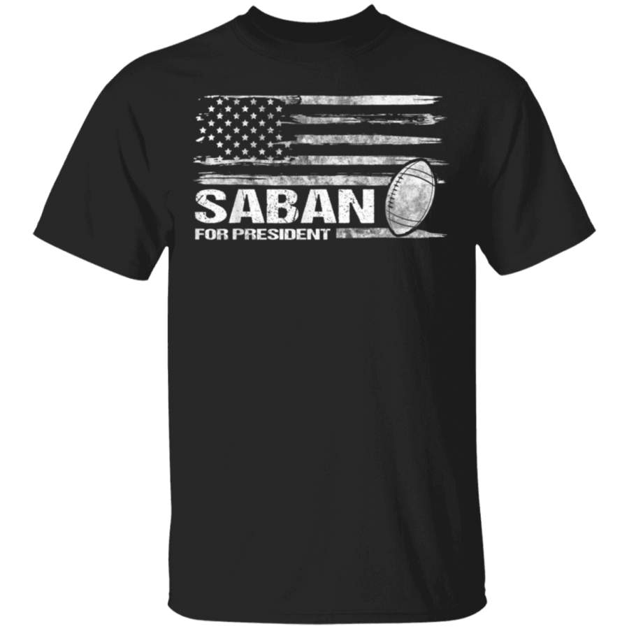 Alabama Football Saban For President American Flag Fan Gear TShirt