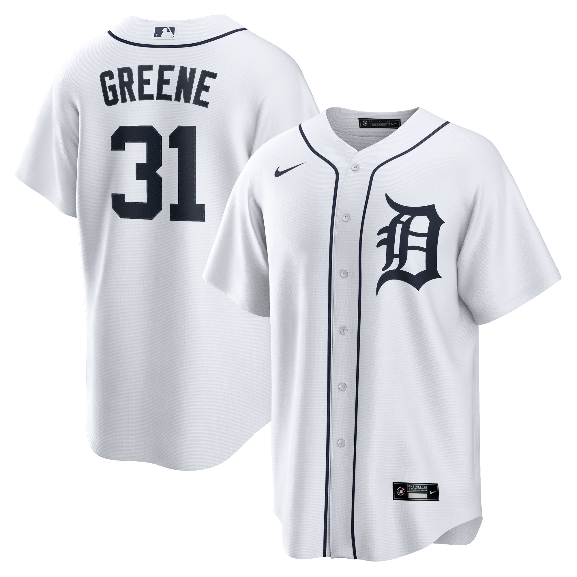 Riley Greene Detroit Tigers Replica Player Jersey – White