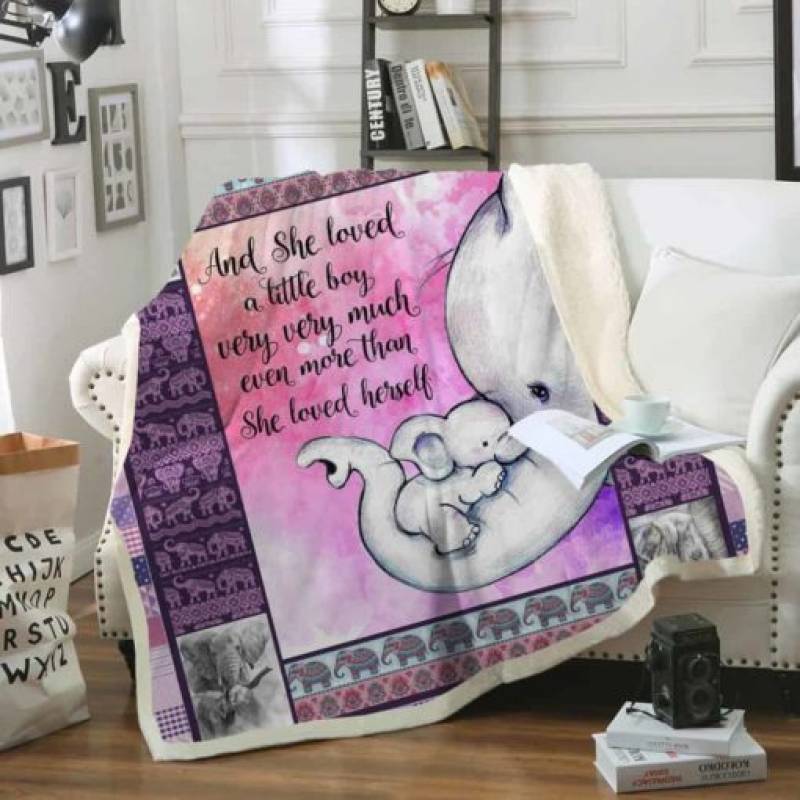 Elephant F1302 82O34 Sherpa Blanket