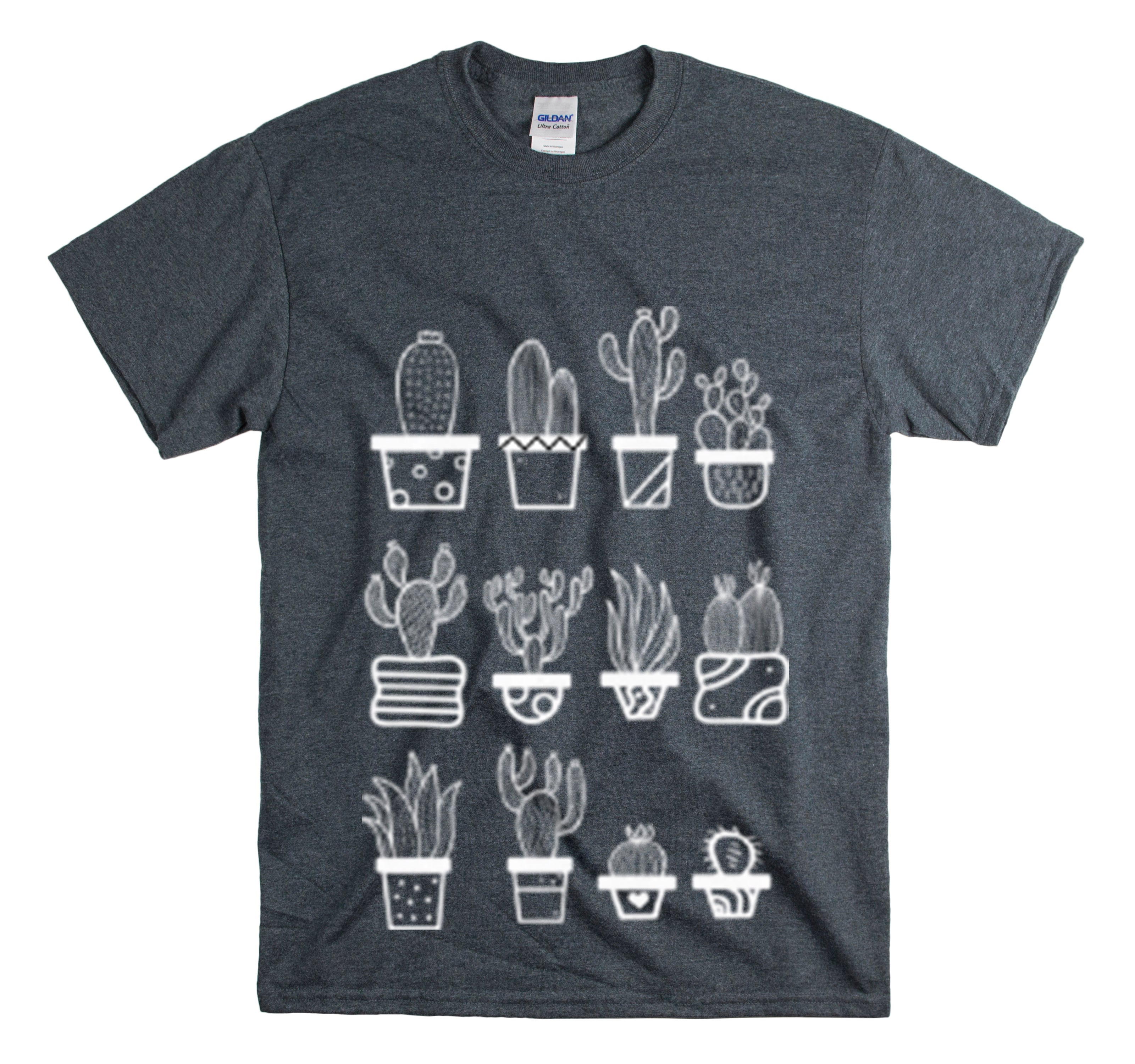 Shirt Funny Cactus Gardening Miniature Flowers Repotting Garden T-Shirt Unisex Heavy Cotton Tee