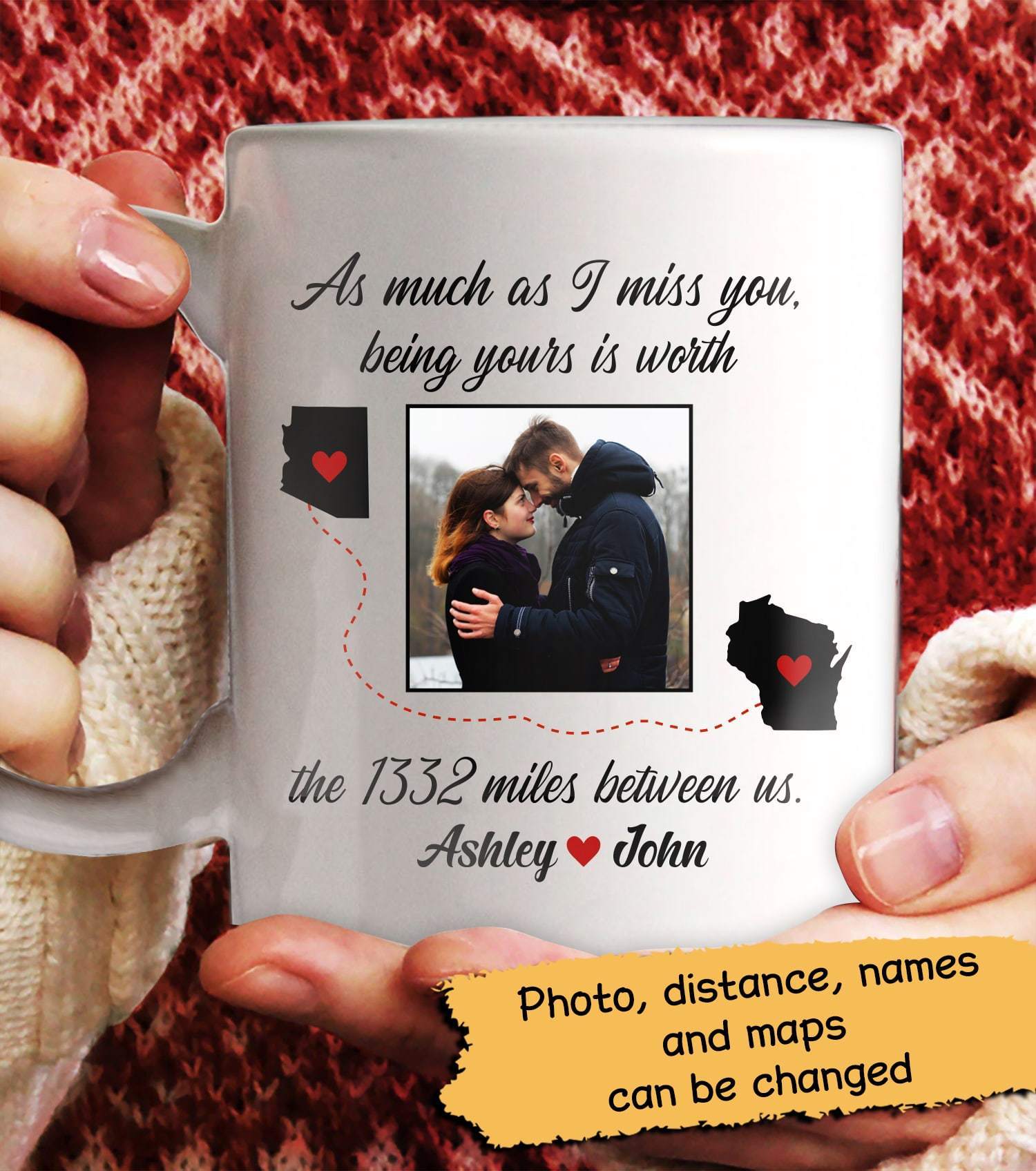 Family – Long Distance Relationship Gift Personalized Photo Mug