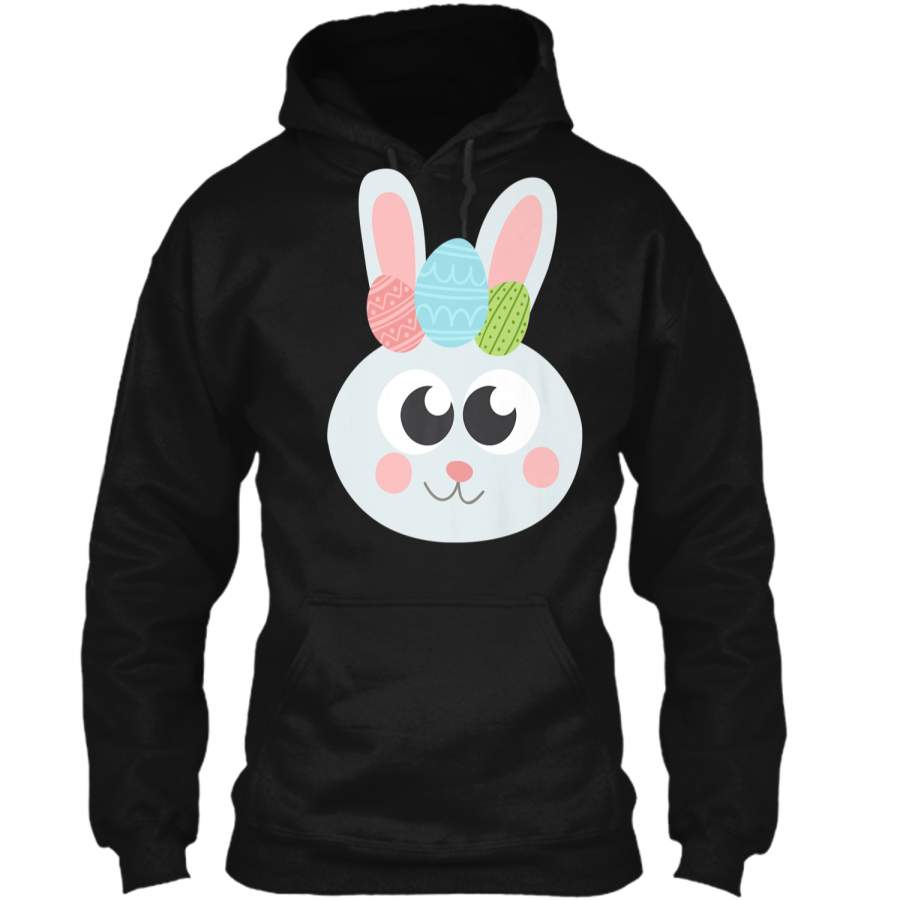 Cool Adorable Easter Bunny Face Costume Emojis Shirt Gift Pullover Hoodie 8 oz