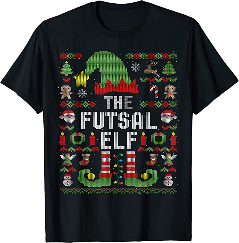 The Futsal Elf Ugly Christmas Matching Family Group T-Shirt