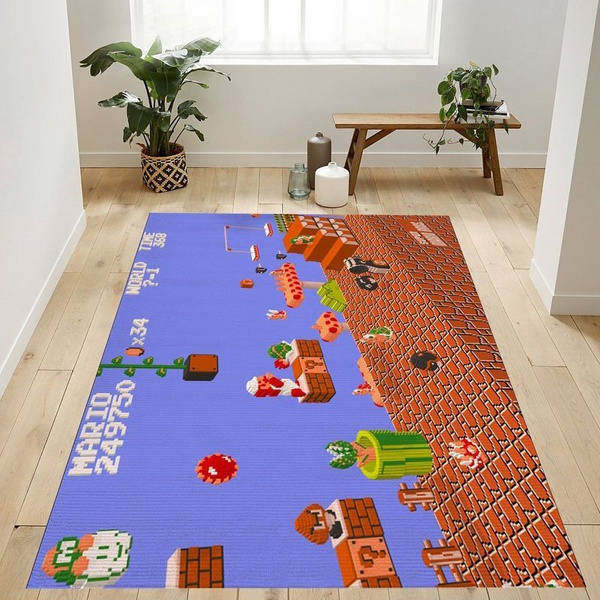 Super Mario 113 Area Rug Living Room And Bed Room Rug Gift Us Decor Vh3