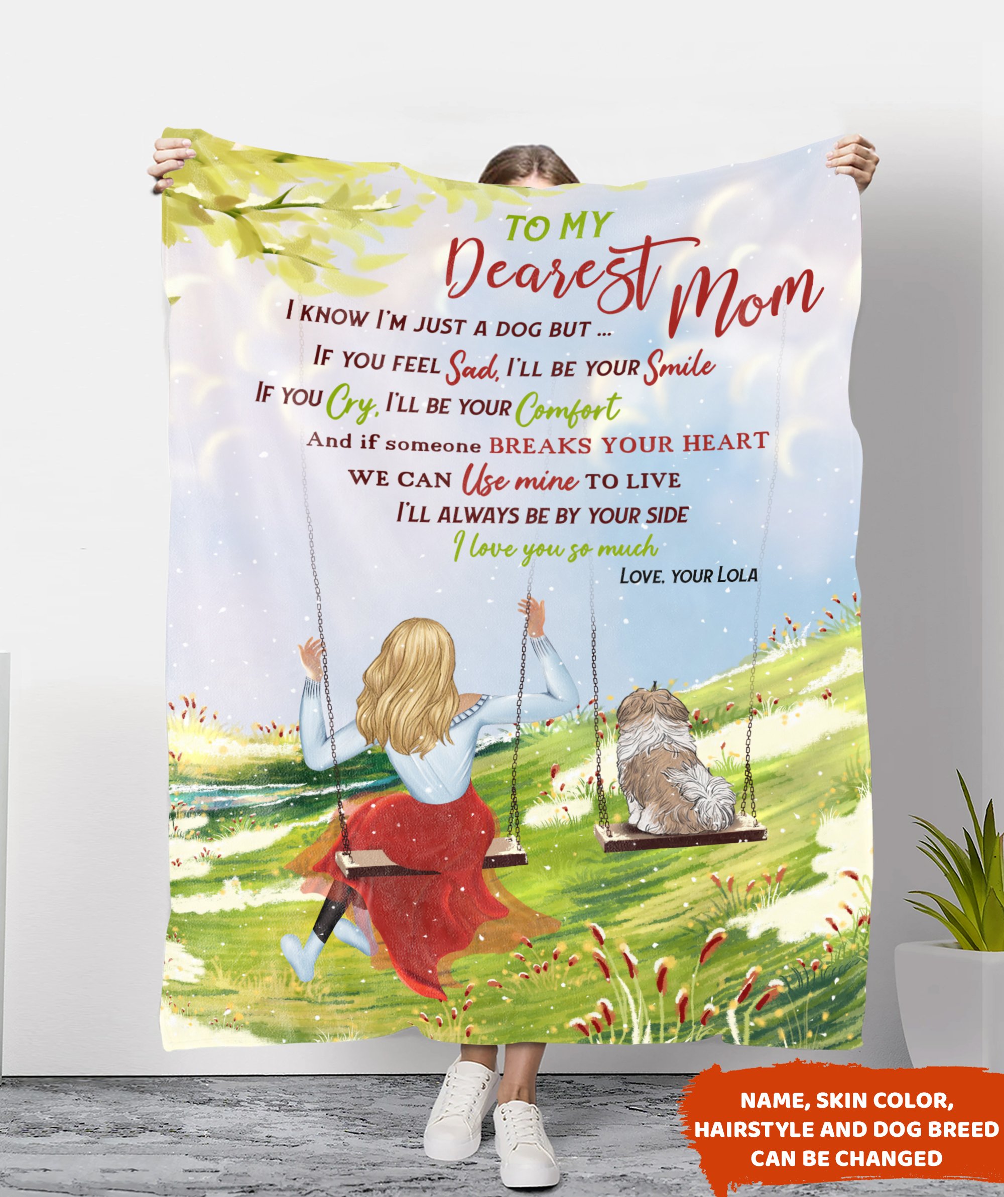 Always Be By Your Side – Personalized Custom Fleece Blanket