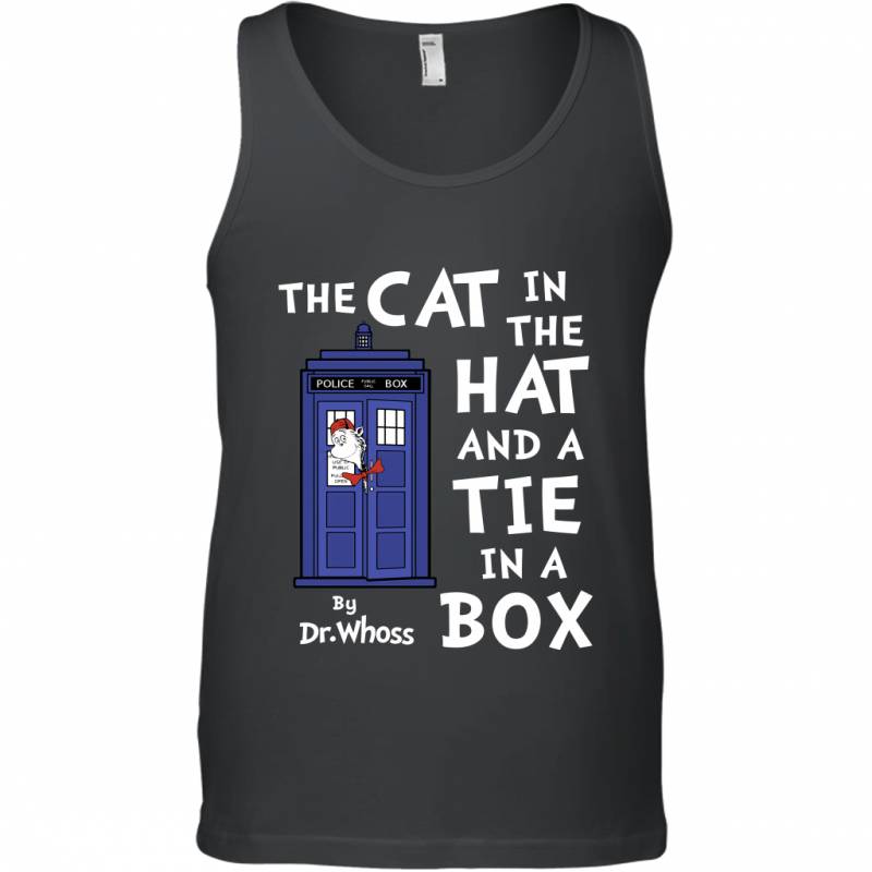 The Cat In The Hat And A Tie In A Box Funny Whoss Kitten Lover Tank Top