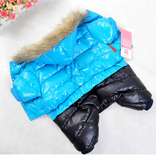 Winter Dog Clothes For Small Dogs Waterproof Dog Jacket Thicken Warm Puppy Pet Down Coat Fur Hooded Jumpsuit Chihuahua Clothing alx