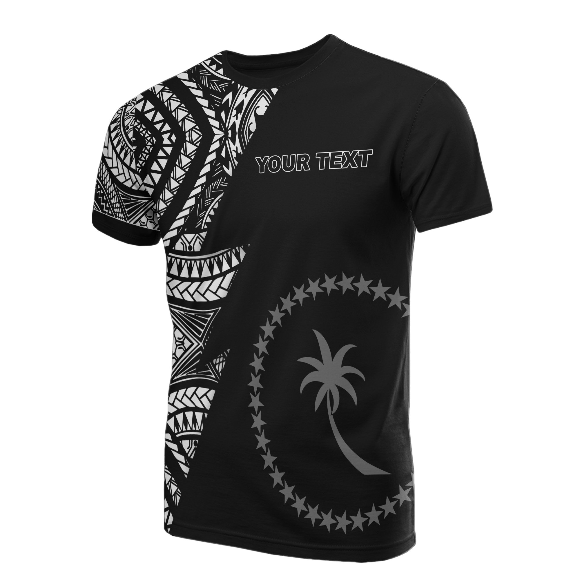 Chuuk Custom Personalised All Over T-Shirt – Chuuk Flag Micronesian Pattern – BN09